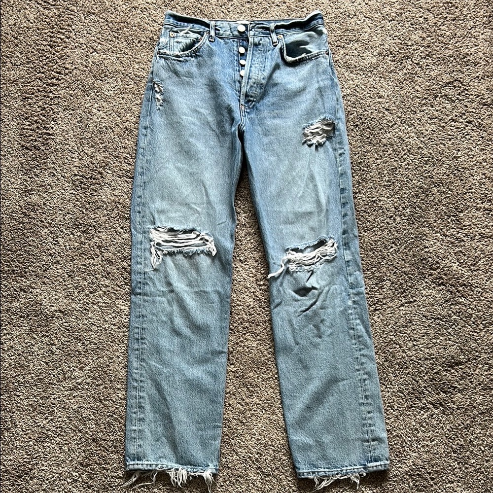 AGOLDE 90s Jean Distressed Blue Women's Size 24